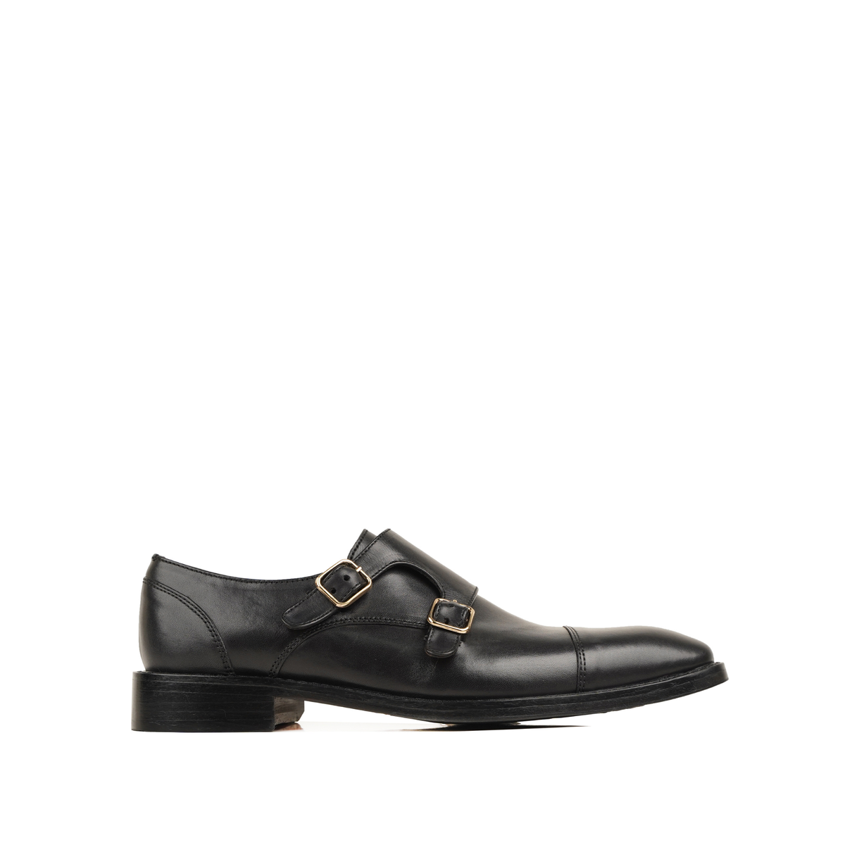 York - Men's Black Calf Leather Double Monkstrap
